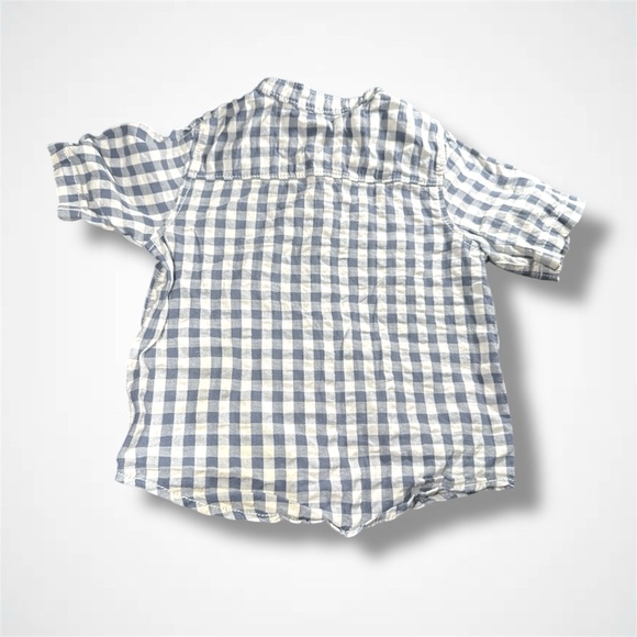 H&M Navy and White Plaid Button-Down Shirt - Picture 3 of 4